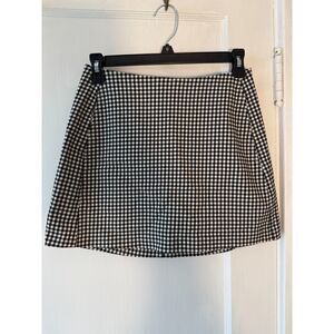 Urban Outfitters Gingham Black and White Mini Skirt